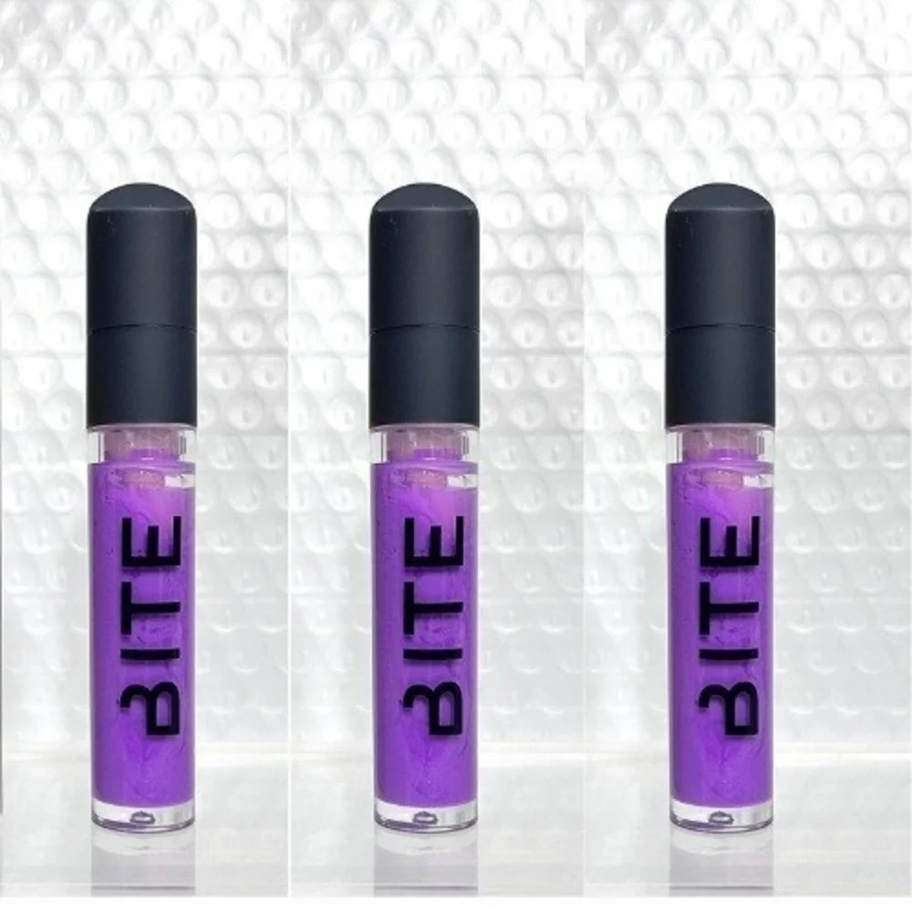 3x Bite Beauty yaysayer plumping lip gloss In Lavender Cookie - 0.17 Oz New